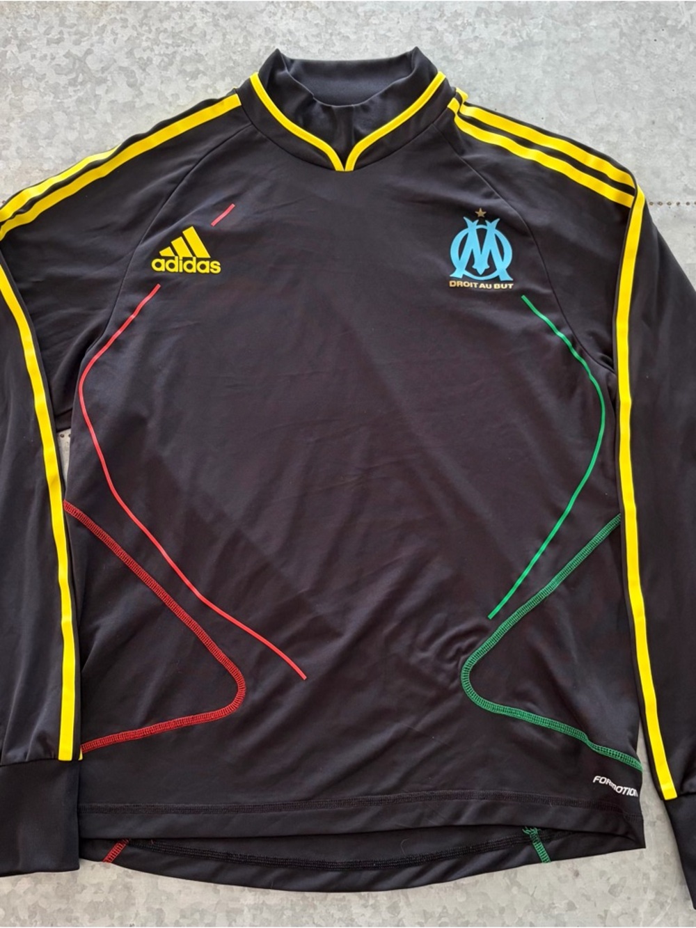 Adidas Olympique de Marseille Football/Soccer Training Jersey, 2010, MEDIUM